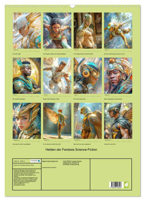 Helden der Fantasie Science-Fiction (CALVENDO Wandkalender 2026)