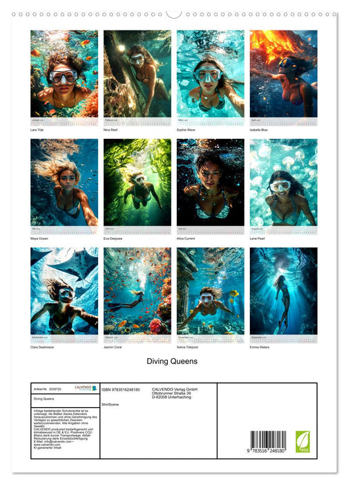 Diving Queens (CALVENDO Premium Wandkalender 2026)