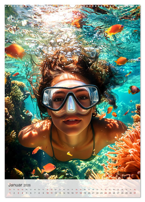 Diving Queens (CALVENDO Premium Wandkalender 2026)