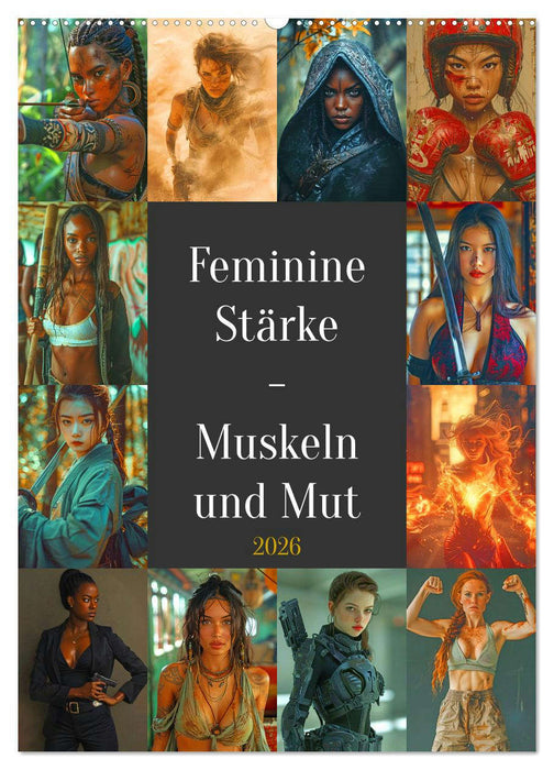 Feminine Stärke - Muskeln und Mut (CALVENDO Wandkalender 2026)