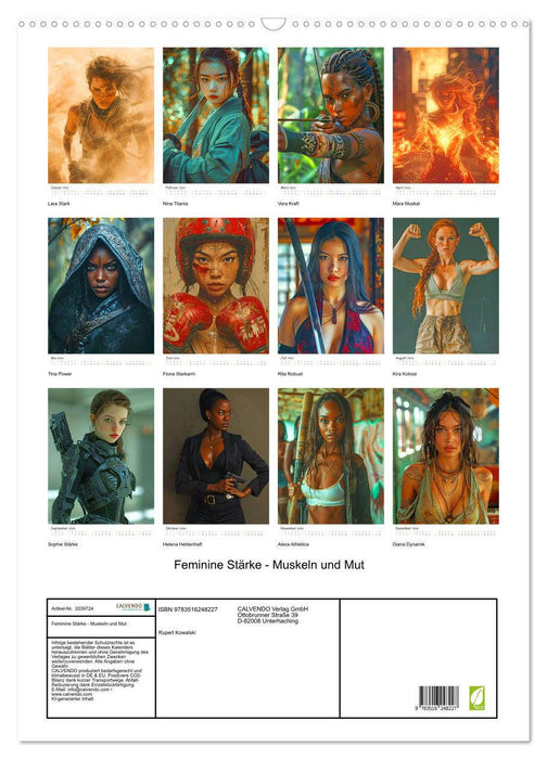 Feminine Stärke - Muskeln und Mut (CALVENDO Wandkalender 2026)