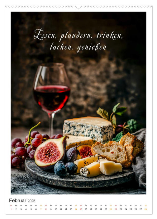 Coole Sprüche für Gourmets (CALVENDO Premium Wandkalender 2026)