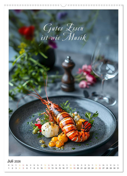 Coole Sprüche für Gourmets (CALVENDO Premium Wandkalender 2026)