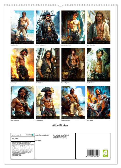 Wilde Piraten (CALVENDO Premium Wandkalender 2026)