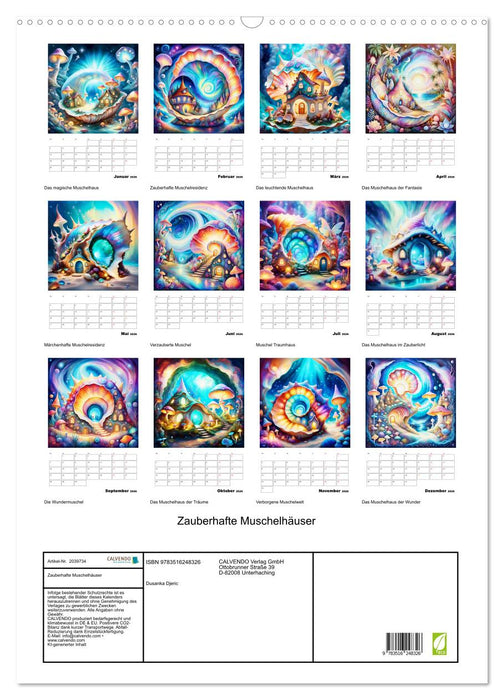 Zauberhafte Muschelhäuser (CALVENDO Wandkalender 2026)