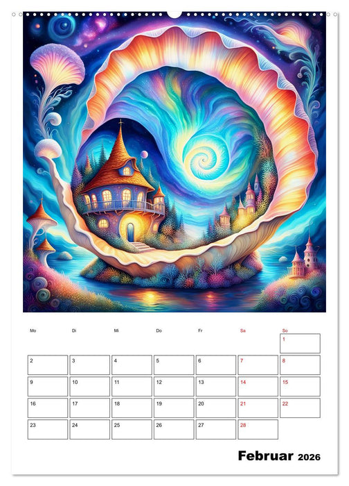 Zauberhafte Muschelhäuser (CALVENDO Wandkalender 2026)