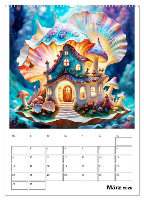 Zauberhafte Muschelhäuser (CALVENDO Wandkalender 2026)