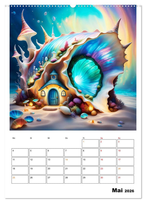 Zauberhafte Muschelhäuser (CALVENDO Wandkalender 2026)