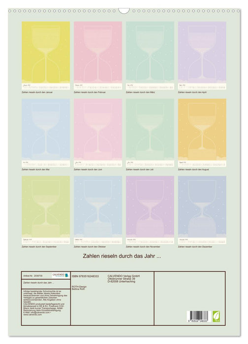 Zahlen rieseln durch das Jahr ... (CALVENDO Wandkalender 2026)
