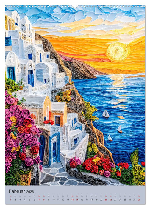 Architektur - Faszinierende Weltwunder in filigranem Quilling (CALVENDO Premium Wandkalender 2026)