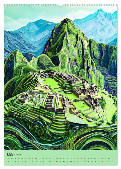 Architektur - Faszinierende Weltwunder in filigranem Quilling (CALVENDO Premium Wandkalender 2026)