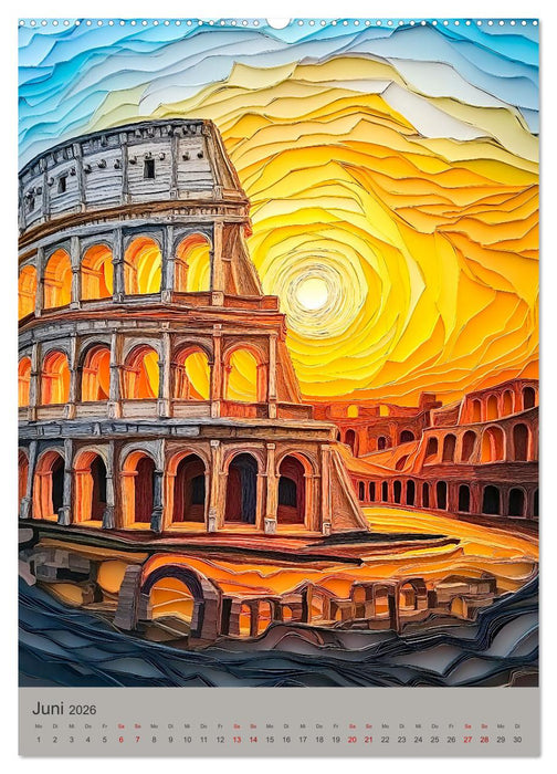 Architektur - Faszinierende Weltwunder in filigranem Quilling (CALVENDO Premium Wandkalender 2026)