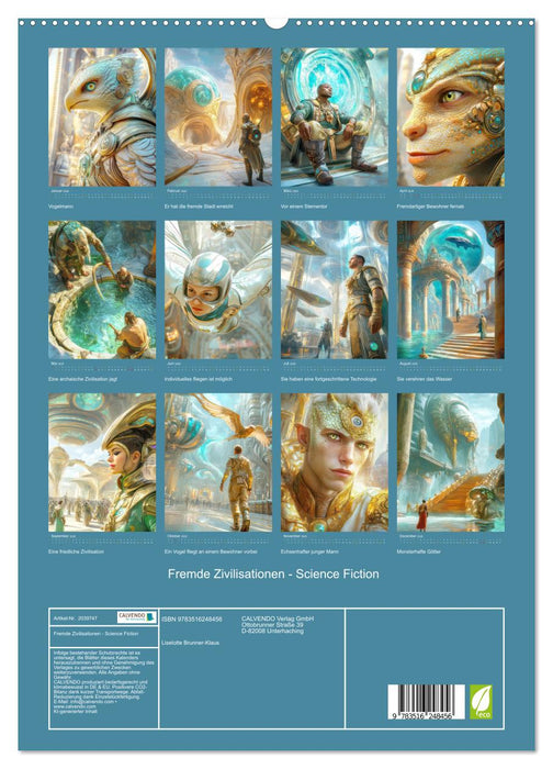 Fremde Zivilisationen - Science Fiction (CALVENDO Premium Wandkalender 2026)