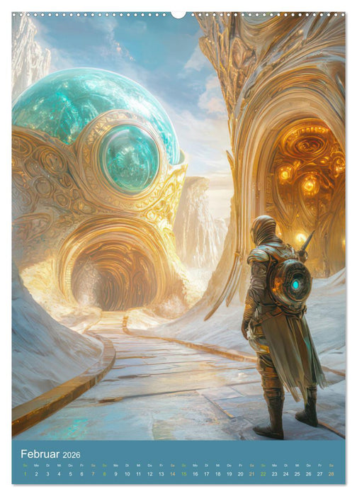 Fremde Zivilisationen - Science Fiction (CALVENDO Premium Wandkalender 2026)