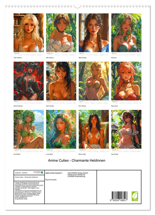 Anime Cuties - Charmante Heldinnen (CALVENDO Premium Wandkalender 2026)