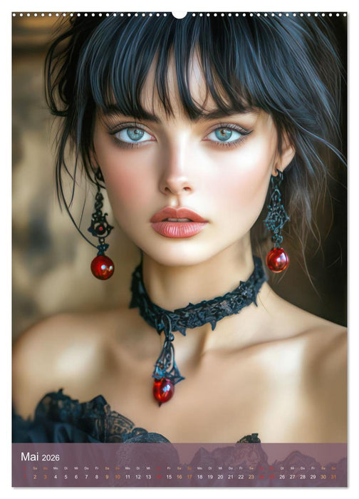 Sexy Gothik Frauen (CALVENDO Premium Wandkalender 2026)