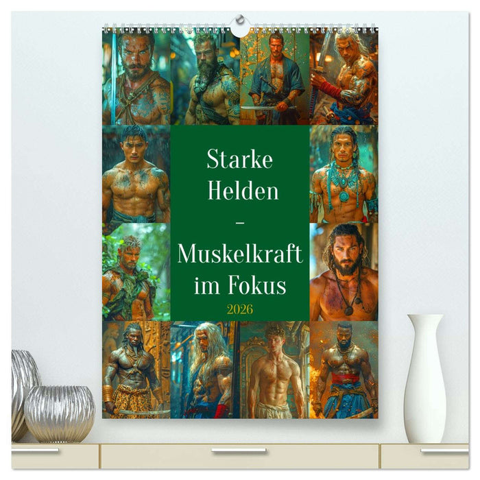 Starke Helden - Muskelkraft im Fokus (CALVENDO Premium Wandkalender 2026)
