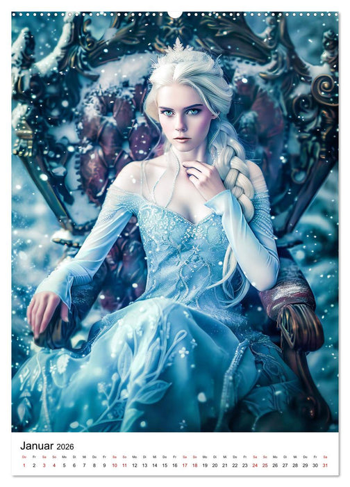 Zauberhafte Märchenfiguren - Die bekanntesten Frauen in Kindermärchen (CALVENDO Premium Wandkalender 2026)