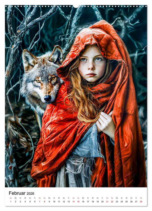 Zauberhafte Märchenfiguren - Die bekanntesten Frauen in Kindermärchen (CALVENDO Premium Wandkalender 2026)