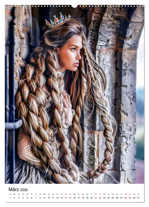 Zauberhafte Märchenfiguren - Die bekanntesten Frauen in Kindermärchen (CALVENDO Premium Wandkalender 2026)