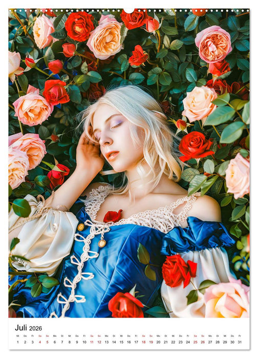 Zauberhafte Märchenfiguren - Die bekanntesten Frauen in Kindermärchen (CALVENDO Premium Wandkalender 2026)