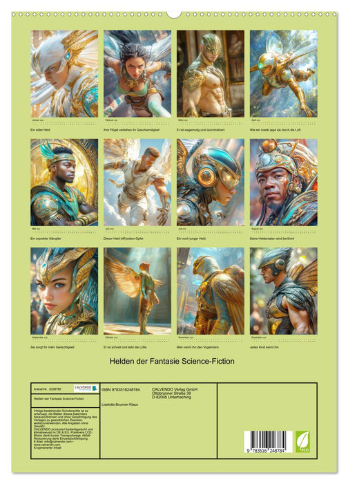 Helden der Fantasie Science-Fiction (CALVENDO Premium Wandkalender 2026)