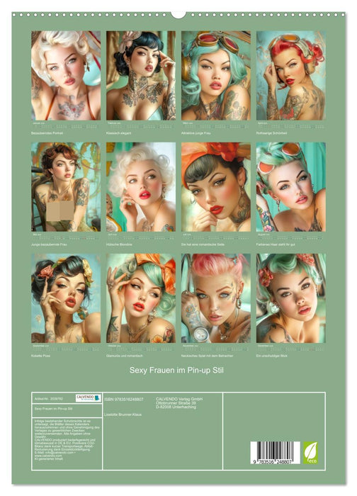 Sexy Frauen im Pin-up Stil (CALVENDO Premium Wandkalender 2026)