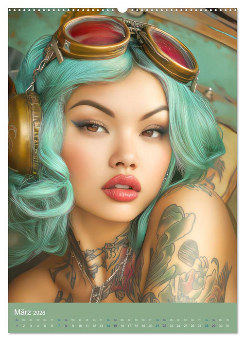 Sexy Frauen im Pin-up Stil (CALVENDO Premium Wandkalender 2026)