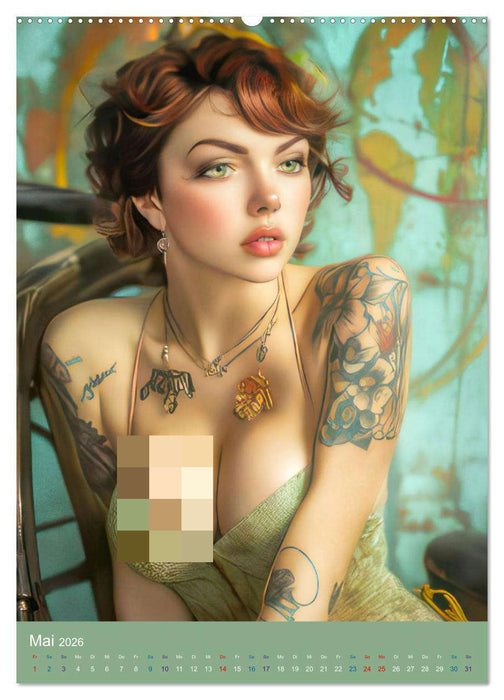 Sexy Frauen im Pin-up Stil (CALVENDO Premium Wandkalender 2026)