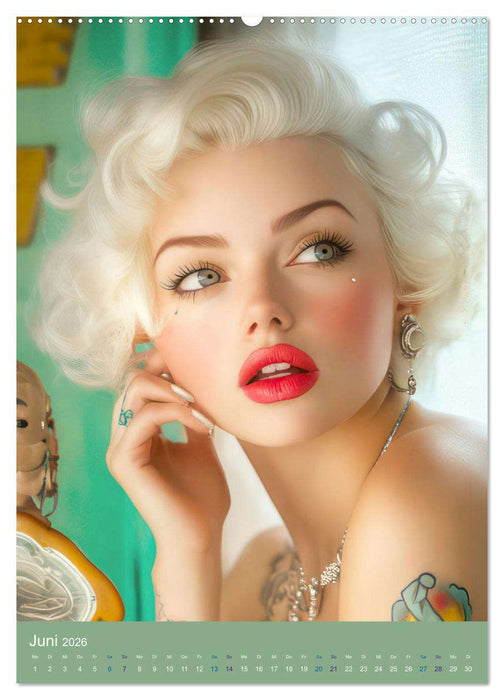 Sexy Frauen im Pin-up Stil (CALVENDO Premium Wandkalender 2026)