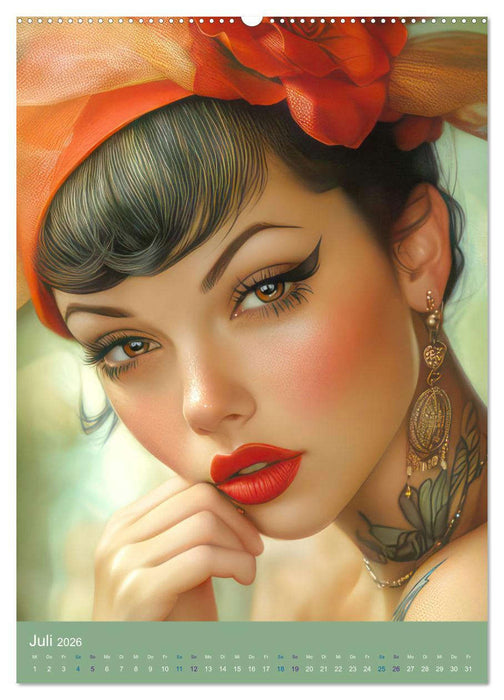 Sexy Frauen im Pin-up Stil (CALVENDO Premium Wandkalender 2026)