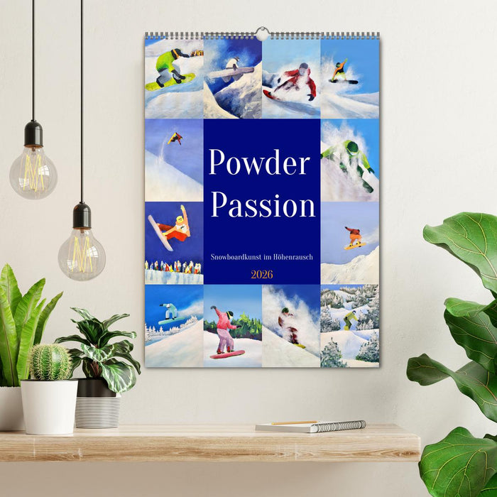Powder Passion - Snowboardkunst im Höhenrausch (CALVENDO Wandkalender 2026)