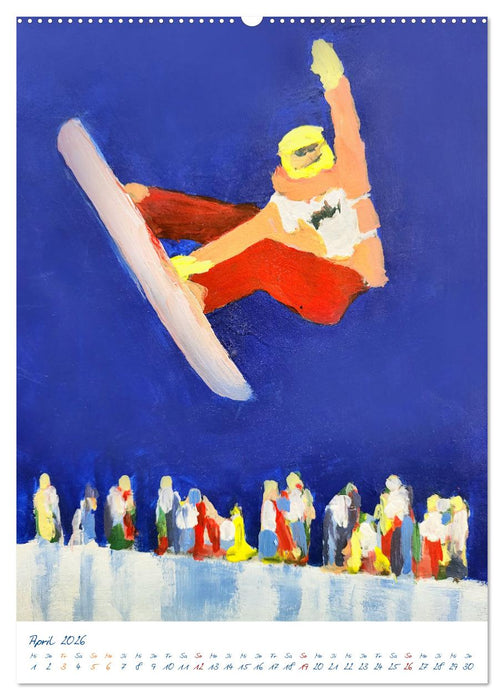 Powder Passion - Snowboardkunst im Höhenrausch (CALVENDO Wandkalender 2026)
