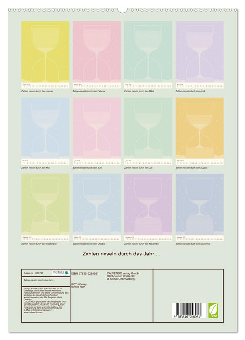 Zahlen rieseln durch das Jahr ... (CALVENDO Premium Wandkalender 2026)