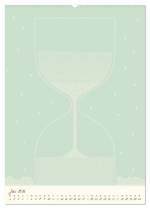 Zahlen rieseln durch das Jahr ... (CALVENDO Premium Wandkalender 2026)