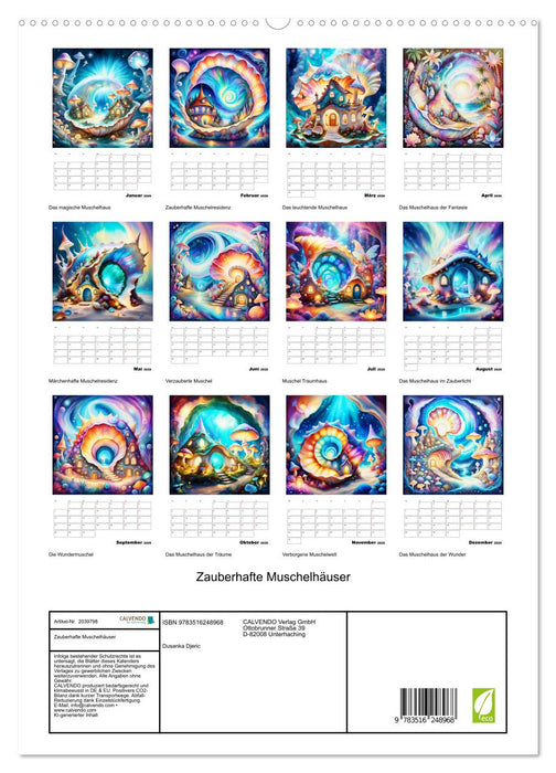 Zauberhafte Muschelhäuser (CALVENDO Premium Wandkalender 2026)