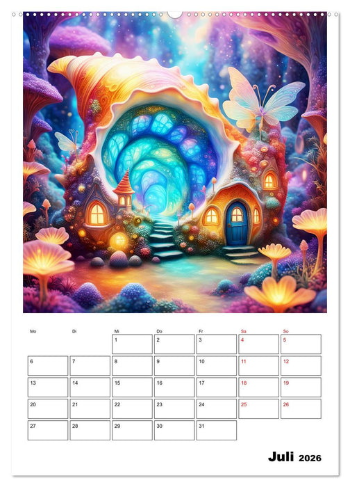 Zauberhafte Muschelhäuser (CALVENDO Premium Wandkalender 2026)