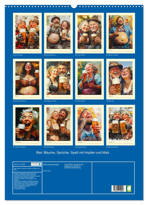 Bier, Bäuche, Sprüche. Spaß mit Hopfen und Malz (CALVENDO Wandkalender 2026)