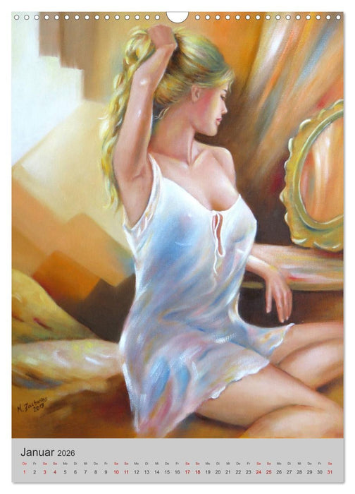 Erotische Ölgemälde - Handgemalt im altmeisterlichen Stil (CALVENDO Wandkalender 2026)