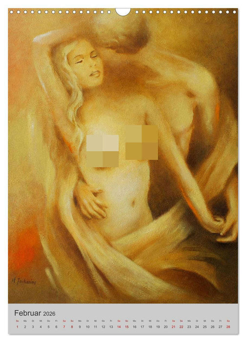 Erotische Ölgemälde - Handgemalt im altmeisterlichen Stil (CALVENDO Wandkalender 2026)