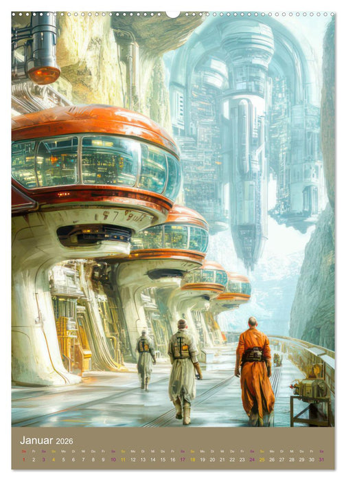 Science-Fiction Zukunftsvisionen (CALVENDO Wandkalender 2026)
