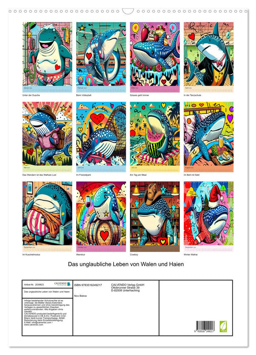 Das unglaubliche Leben von Walen und Haien (CALVENDO Wandkalender 2026)