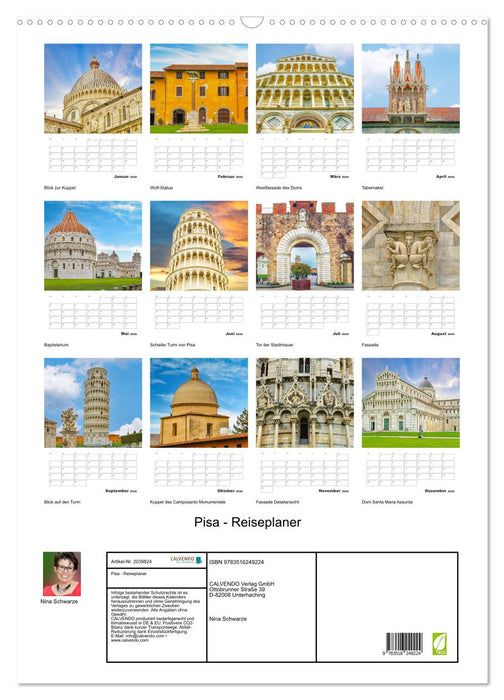Pisa - Reiseplaner (CALVENDO Wandkalender 2026)