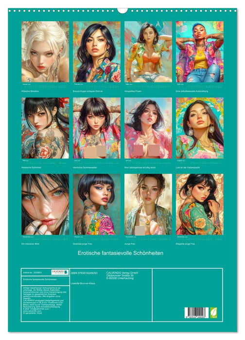 Erotische fantasievolle Schönheiten (CALVENDO Wandkalender 2026)