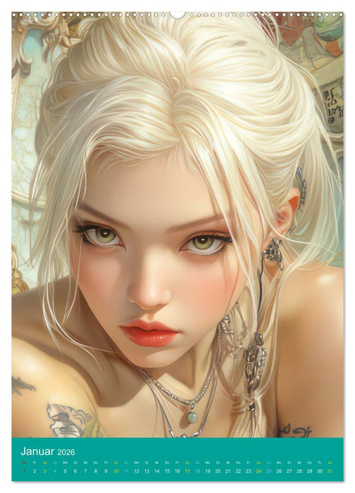 Erotische fantasievolle Schönheiten (CALVENDO Wandkalender 2026)