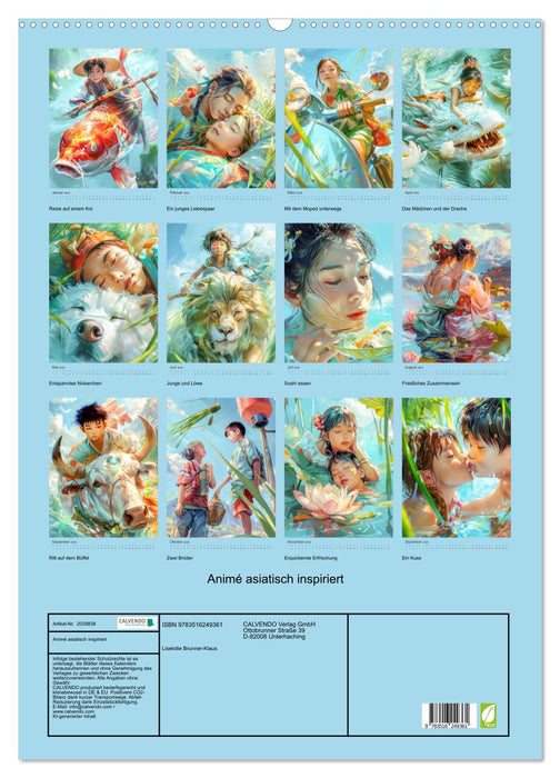 Animé asiatisch inspiriert (CALVENDO Wandkalender 2026)