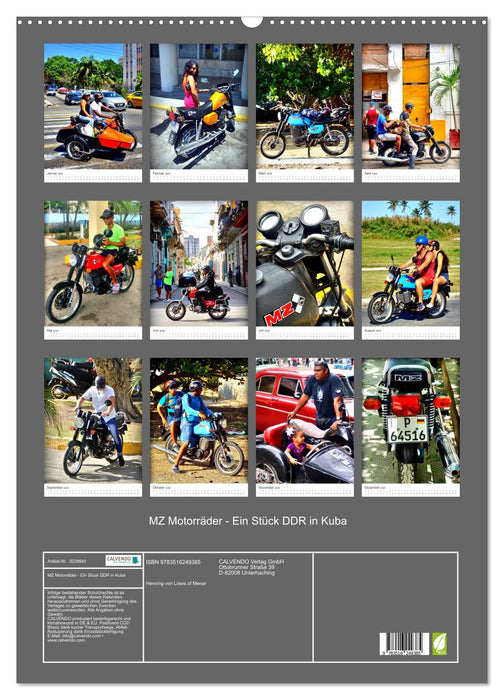 MZ Motorräder - Ein Stück DDR in Kuba (CALVENDO Wandkalender 2026)