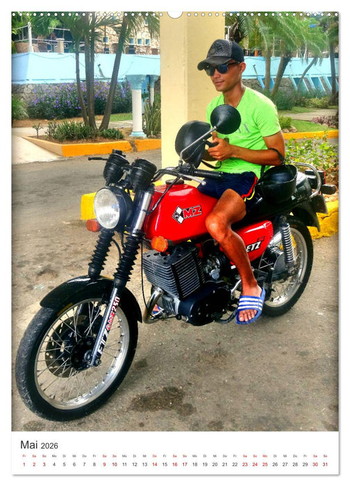MZ Motorräder - Ein Stück DDR in Kuba (CALVENDO Wandkalender 2026)