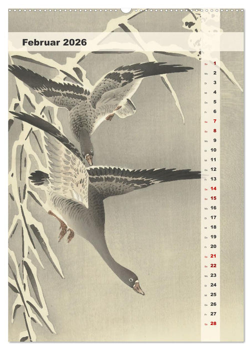 Ohara Koson - Gefiederte Schönheiten (CALVENDO Wandkalender 2026)