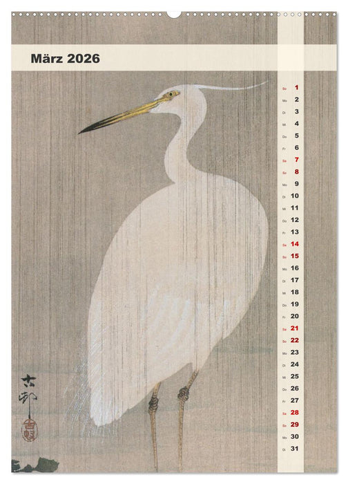 Ohara Koson - Gefiederte Schönheiten (CALVENDO Wandkalender 2026)